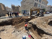رفع نشست زمین در منطقه ۲۲ | معبر سروستان هشتم در حال بازگشایی است