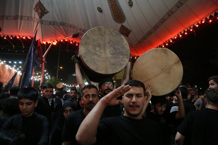 آیین عزا داری در حسینیه کاظمینی ها در دولت آباد شهرری