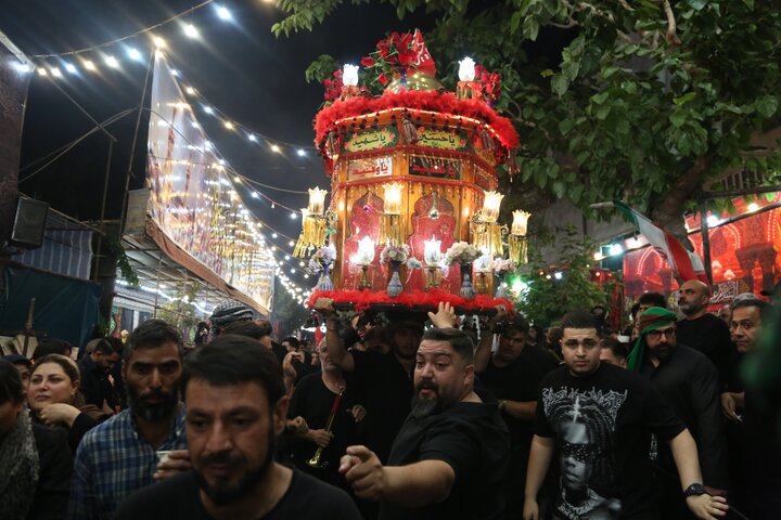 آیین عزا داری در حسینیه کاظمینی ها در دولت آباد شهرری