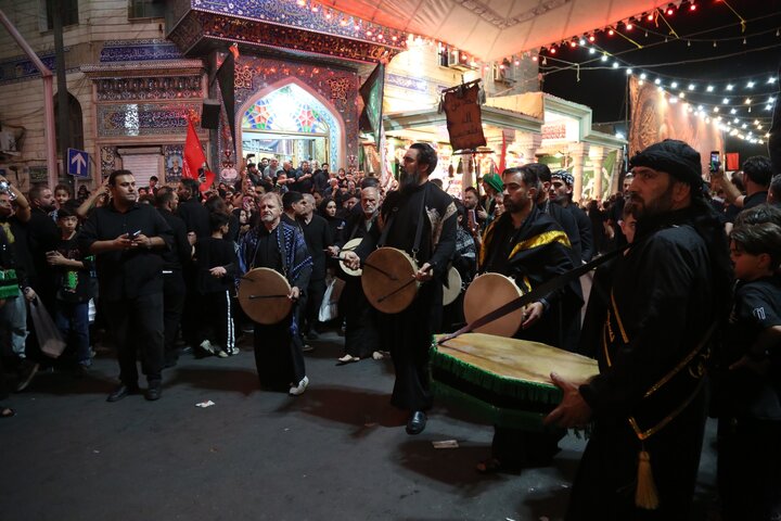 آیین عزا داری در حسینیه کاظمینی ها در دولت آباد شهرری