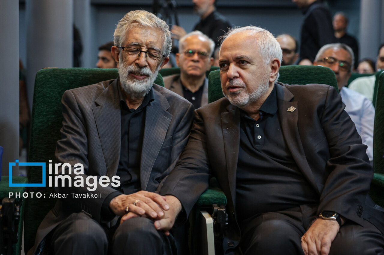 تصویری خاص از ظریف و حدادعادل در کنار یکدیگر در مراسم رسمی