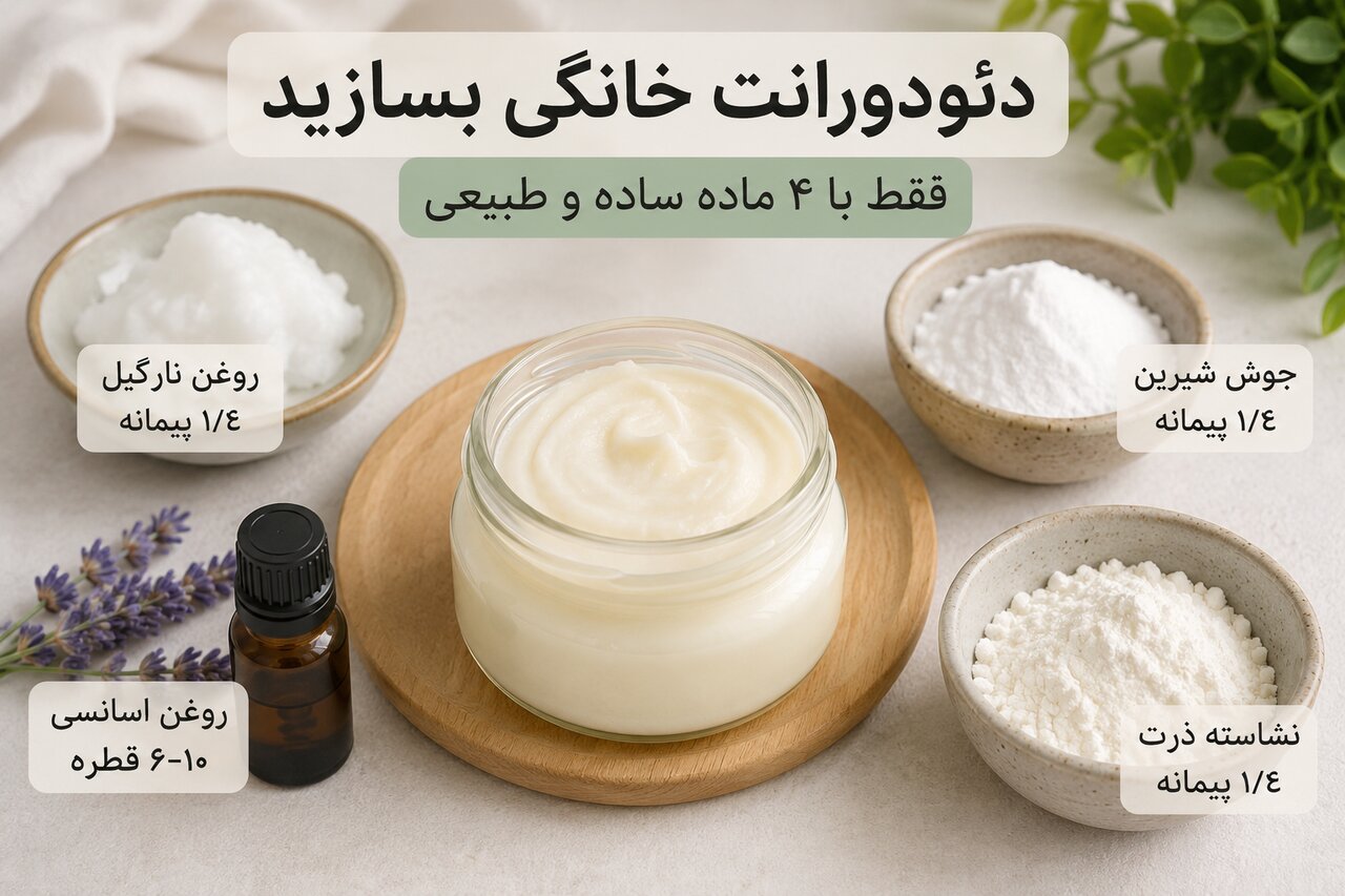 ساخت دئودورانت خانگی با ۴ ماده ساده | دئودورانت و ضدتعریق چه تفاوتی با هم دارند؟