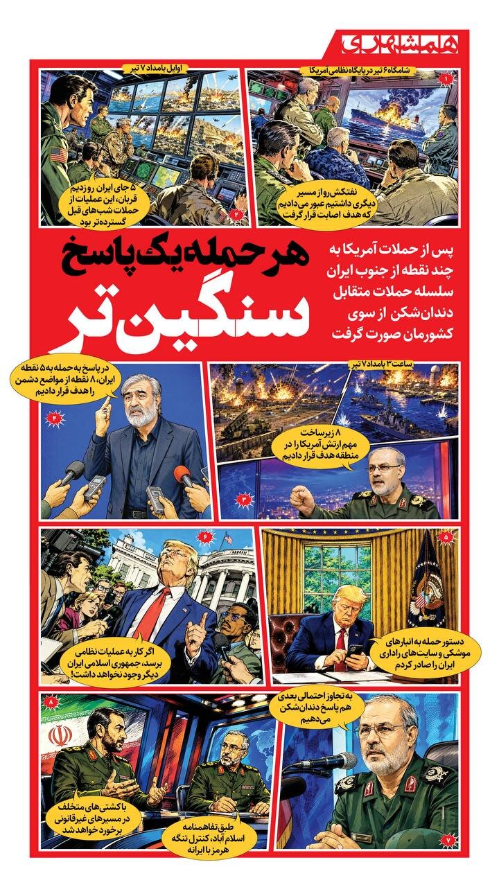 هر حمله، یک پاسخ سنگین تر! + اینفوگرافیک