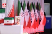 لحظه ورود پیکر مطهر شهیده زهرا محمدی گلپایگانی به مصلی تهران | ببینید