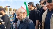 حضور رئیس صداوسیما در مراسم وداع با رهبر شهید و خانواده ایشان | ویدئو