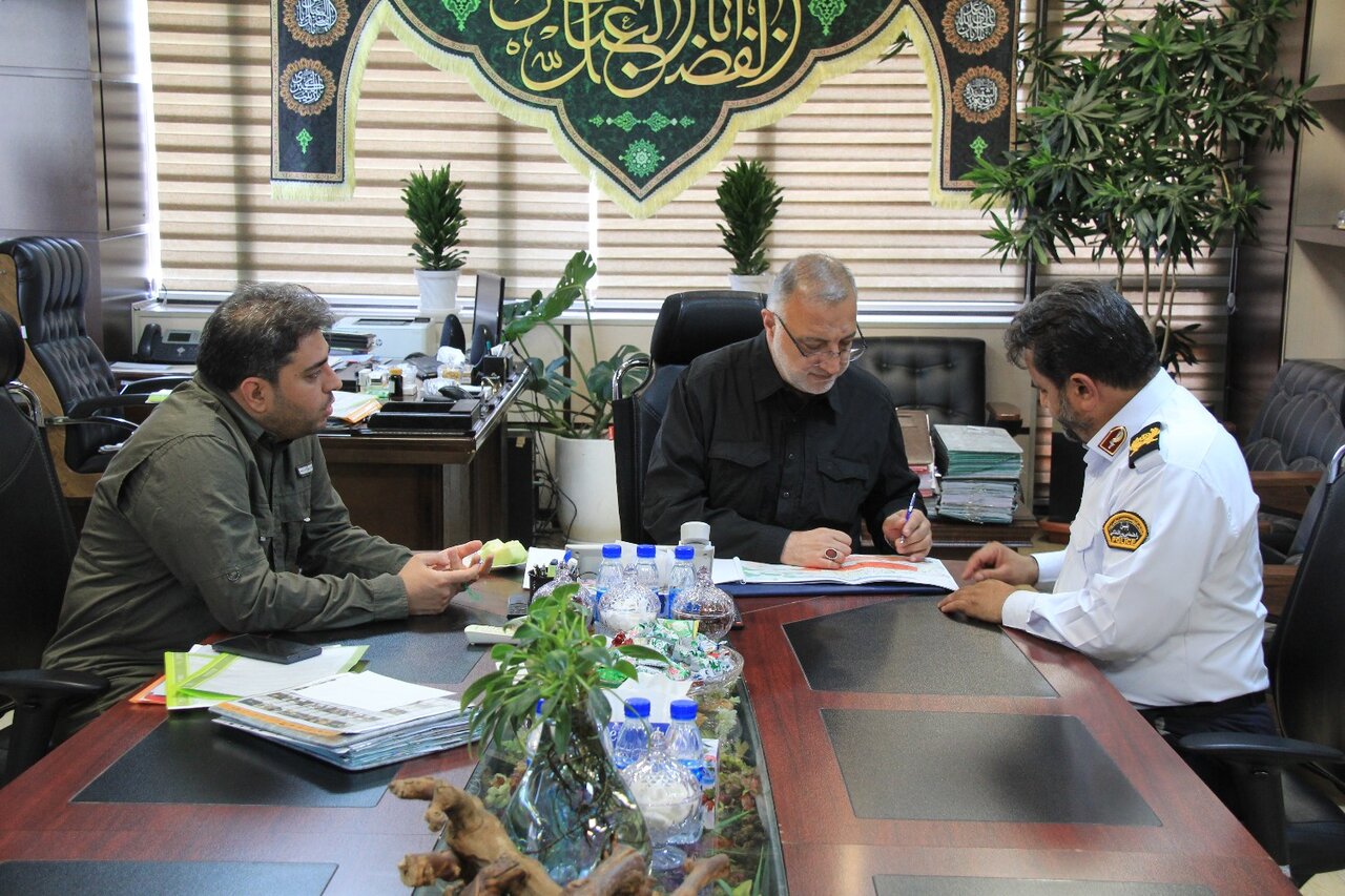 جلسه شهردار و رئیس پلیس راهور