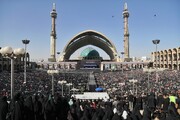 اقامه نماز بر پیکر رهبر شهید انقلاب در مصلای تهران -۲