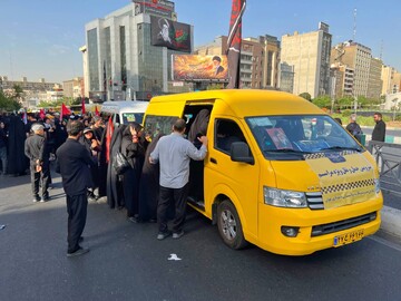 خدمات رایگان تاکسیرانی برای مراسم بزرگداشت آقای شهید ایران