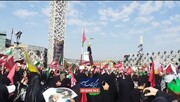 دار زدن نمادین ترامپ در میدان امام حسین(ع) | ویدئو