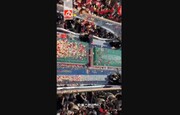 نمایی خاص و ویژه از پیکر گلباران شده رهبر شهید امت | ویدئو
