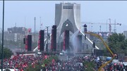 نمایی نزدیک از کاروان پیکر مطهر «آقای شهید ایران»