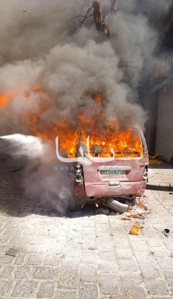 انفجار خودرو در نزدیکی اقامتگاه رئیسجمهور فرانسه در دمشق | تصاویر