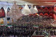 محسن رضایی و حداد عادل در مراسم تشییع در نجف+ ببینید