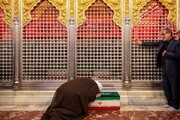 لحظه احساسی که پدر قربانی اش را به حضرت عباس(ع) تقدیم می‌کند؛ ببینید