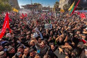 تصاویر جدید از مراسم تشییع پیکر مطهر رهبر شهید انقلاب در نجف اشرف
