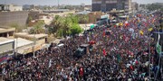 شعار عراقی‌ها در تشییع رهبر شهید انقلاب | ببینید