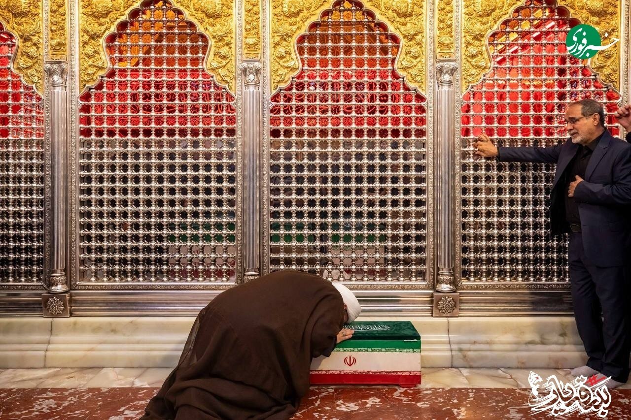 پدر و دختر به پابوسی علمدار رفتند+ تصاویر