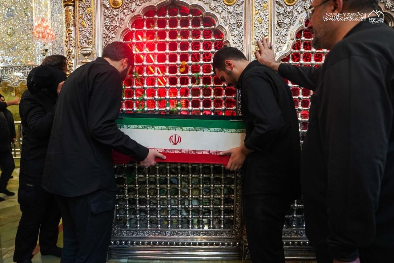 کاظمین میزبان پیکرهای مطهر اعضای خانواده رهبر شهید + تصاویر