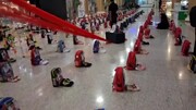 تصاویری خاص از حال و هوای فرودگاه شهید هاشمی نژاد مشهد | ببینید