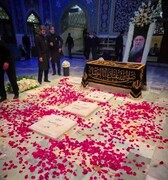 اولین تصویر از مزار مطهر رهبر شهید در حرم رضوی منتشر شد