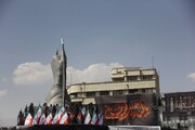 ما ترامپ را می‌کشیم + عکس | پیام بی‌پرده در میدان انقلاب