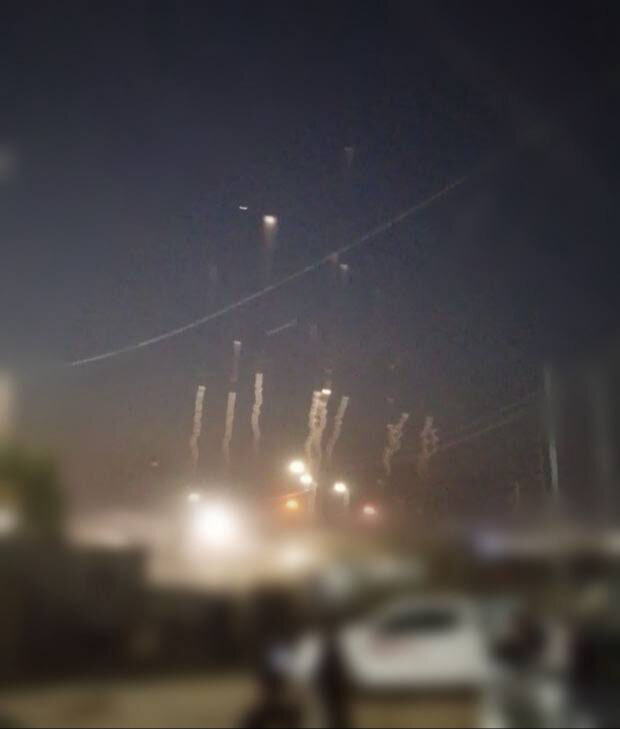 The moment missiles were fired at American enemy positions in the region
