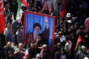 برگزاری مراسم هفتم رهبر شهید در خیابان جمهوری