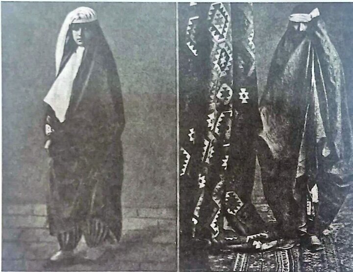 زنان قاجار به پیشنهاد شوهران خود به خیابان ریختند تا با تظاهرات اعتراضی... | کسی اجازه بالا زدن نقاب آنها را نداشت