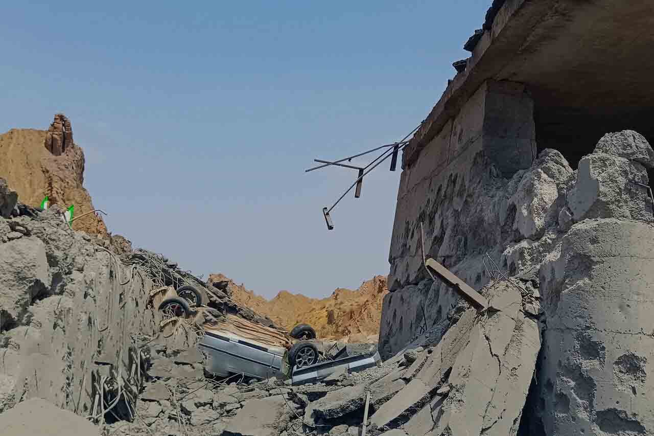 وضعیت پل محور بندرعباس بعد از حمله آمريكا
