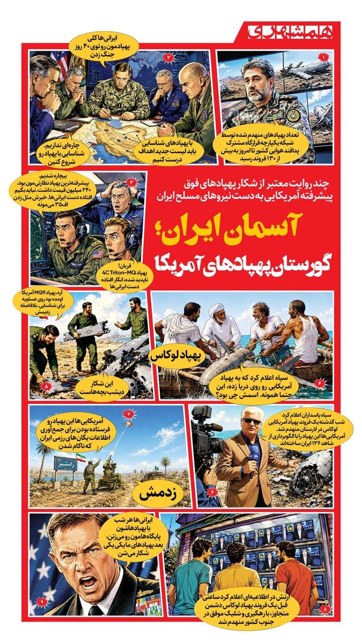 آسمان ایران، گورستان پهپادهای آمریکایی! | ببینید