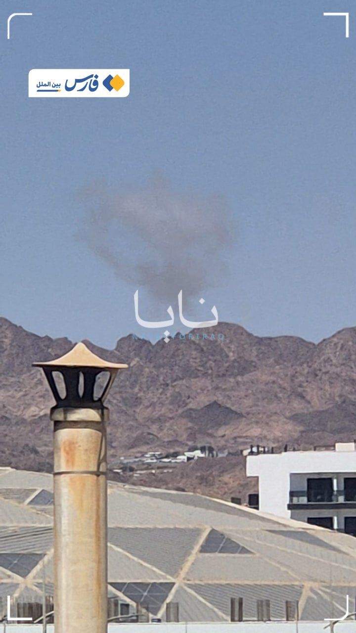 بلند شدن ستونهای دود از فرودگاه ملک حسین در اردن + تصاویر