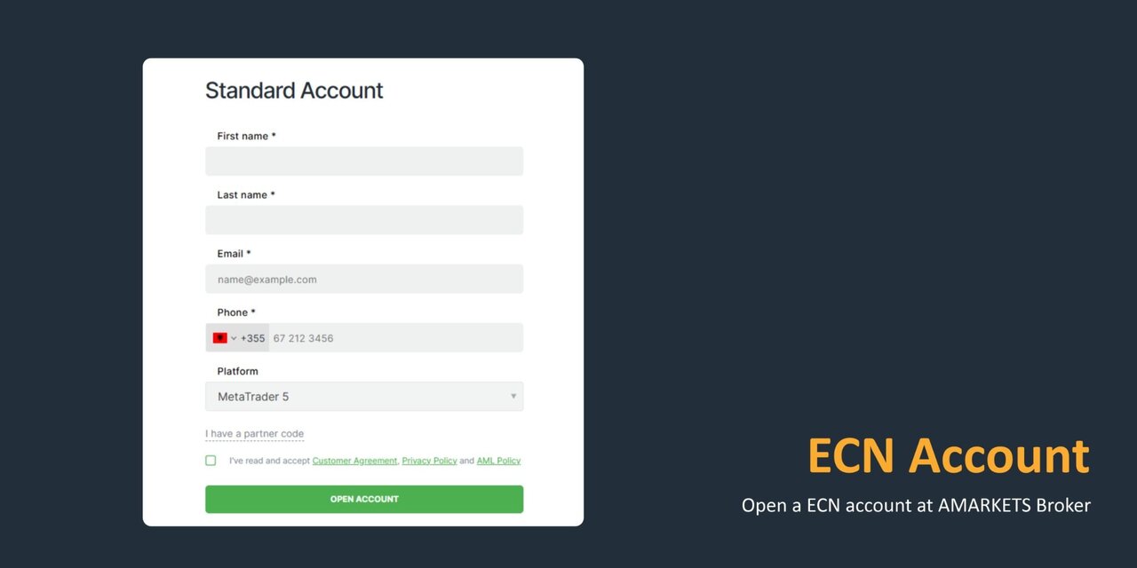 افتتاح حساب ECN