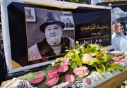 تصاویر جدید از چهره ها در مراسم تشییع پیکر زنده یاد اکبر عبدی