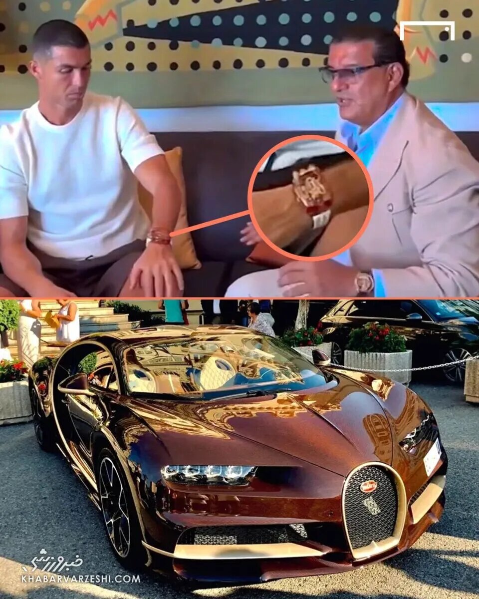 Cristiano Ronaldo made headlines once again by showing off his sapphire watch and matching Bugatti.