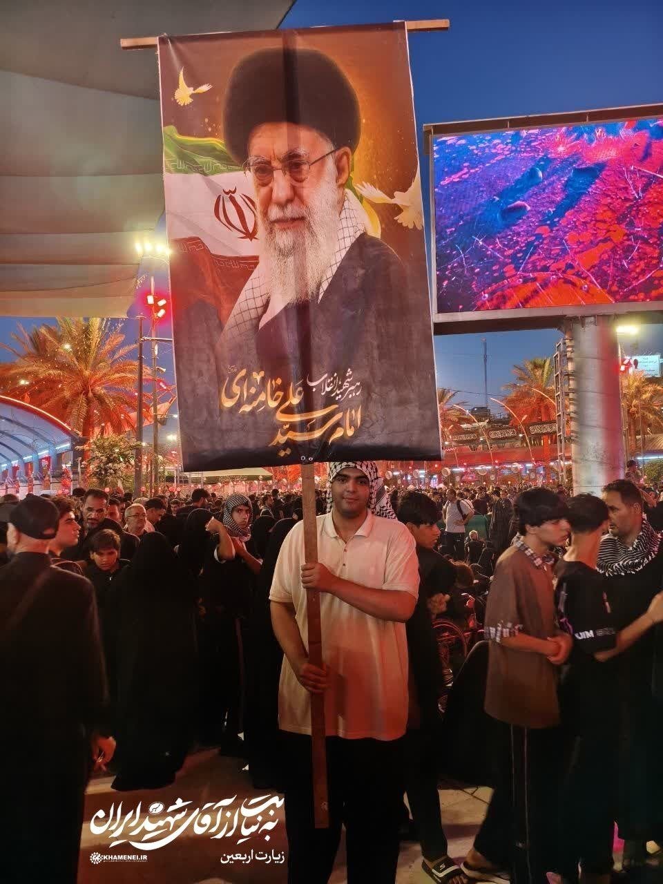 یاد رهبر شهید ایران در بین‌الحرمین و جنوب عراق؛ ببینید