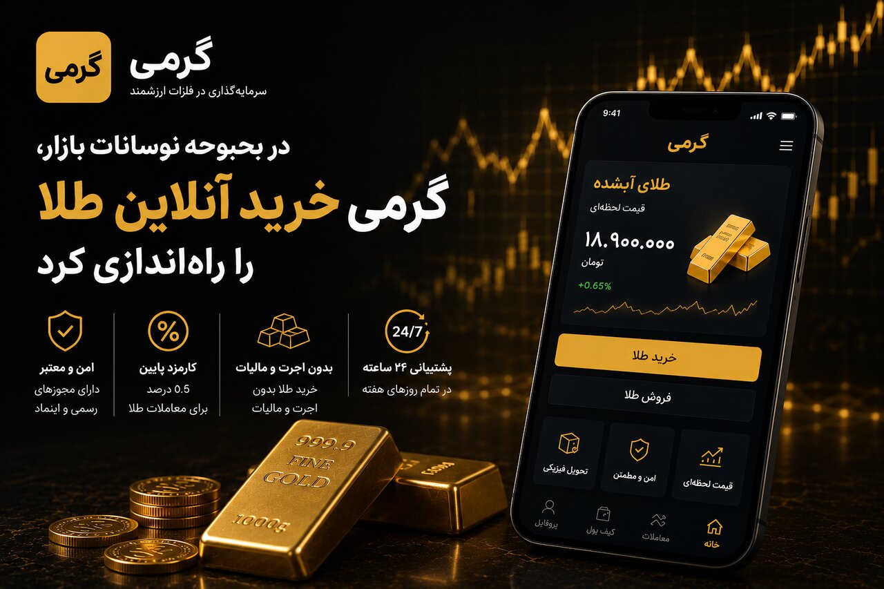 در بحبوحه نوسانات بازار، گرمی خرید آنلاین طلا را راه‌اندازی کرد