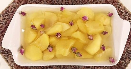 طرز تهیه کمپوت سیب خانگی بدون مزه آهنی قوطی‌های شرکتی