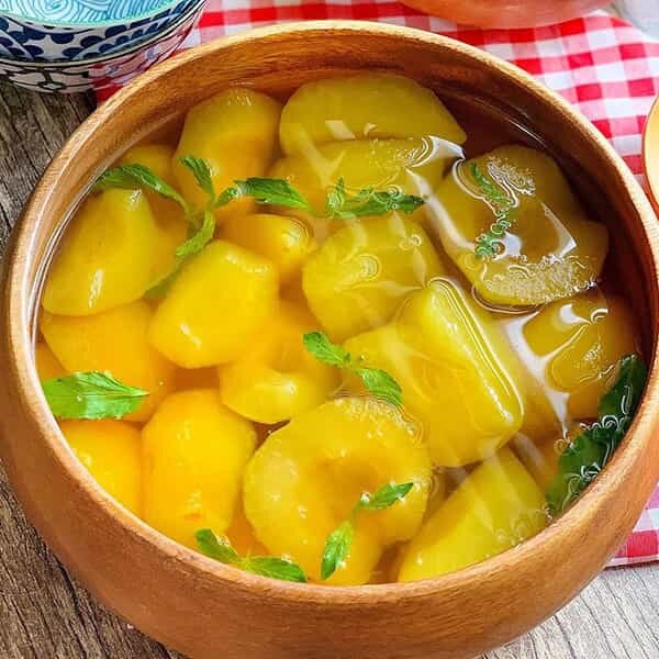 طرز تهیه کمپوت سیب خانگی بدون مزه آهنی قوطی‌های شرکتی
