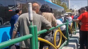 اولین تصاویر از تصادف اتوبوس BRT با عابر پیاده در خیابان ولیعصر تهران | ویدئو