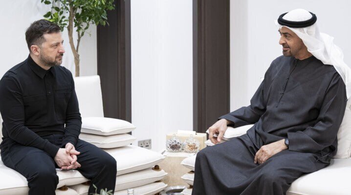محمد بن زاید آل نهیان ولودیمیر زلنسکی