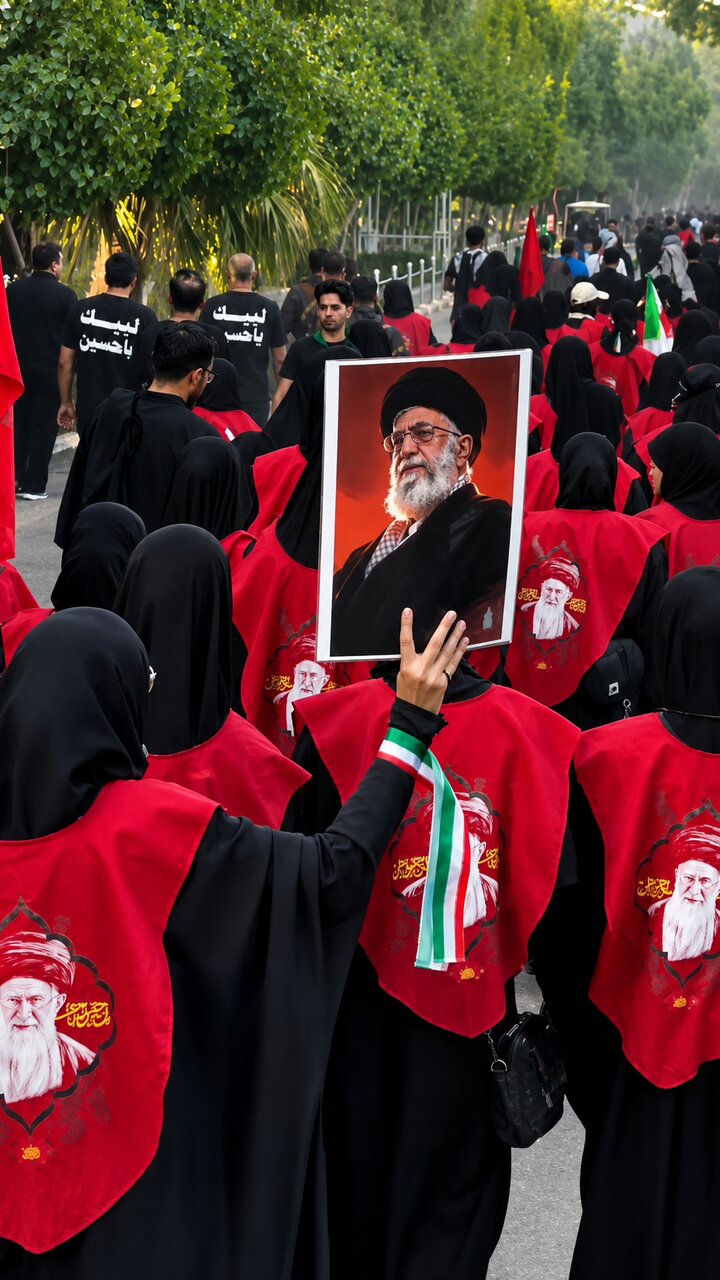 خونخواهان در طریق الحسین | پرچمهای سرخ در مسیر اربعین