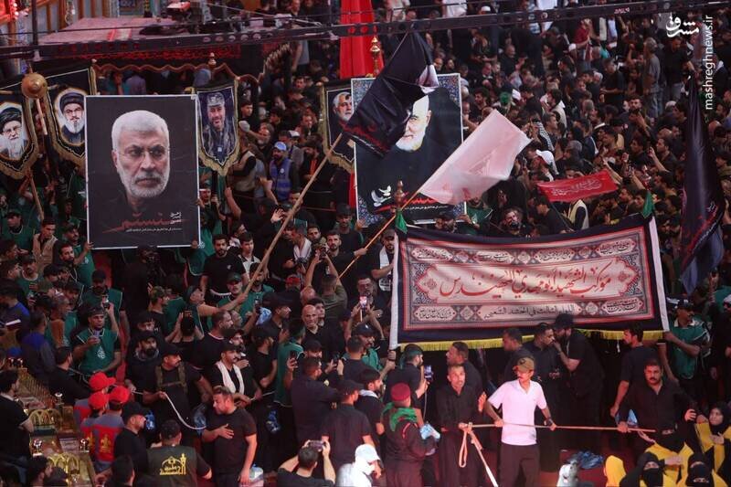 تصاویر رهبر شهید و فرماندهان مقاومت در حرم سیدالشهدا (ع)