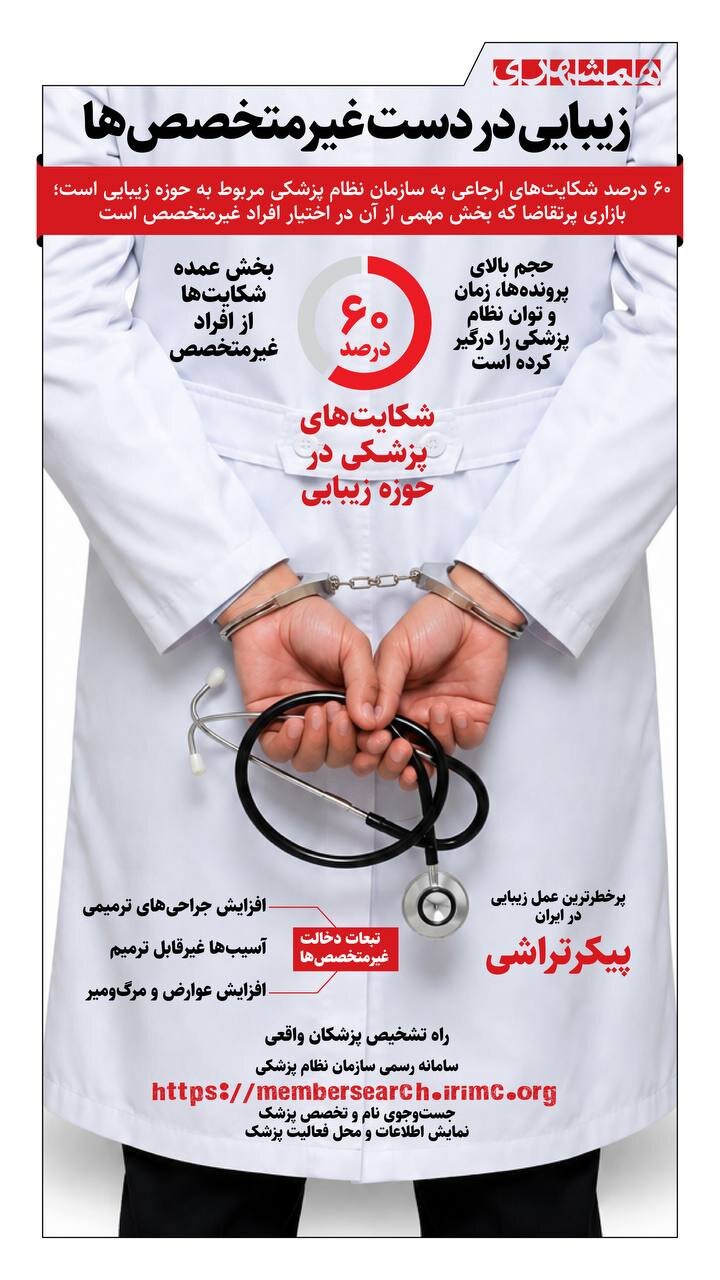 زیبایی در دست غیرمتخصص ها + اینفوگرافیک