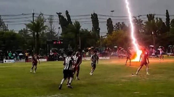 Thai footballer dies after being struck by lightning during match