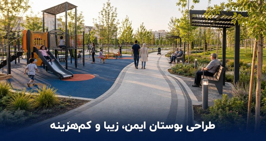 چگونه بوستانی ایمن، زیبا و کم‌هزینه برای نگهداری، طراحی کنیم؟
