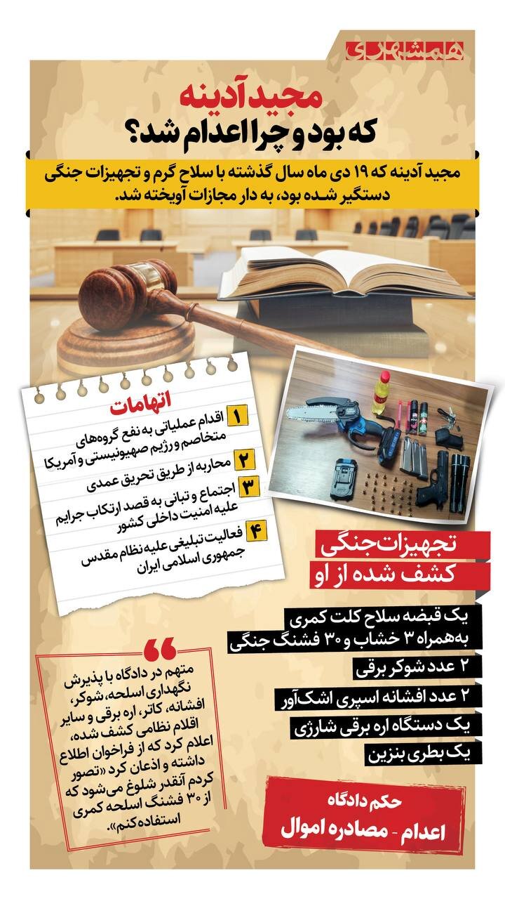 مجید آدینه که بود و چرا اعدام شد؟