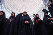 تصاویری از زینب سلیمانی و فرزانه صادق در بزرگداشت شهید سیده بشری خامنه‌ای