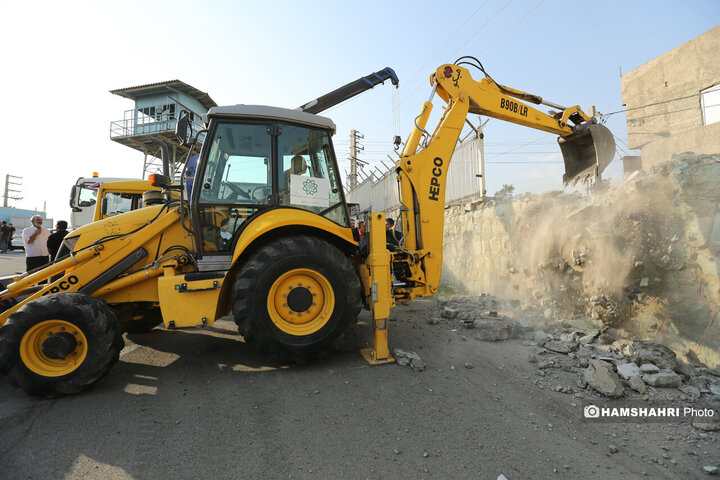 آغاز تعریض خیابان شهید نونوار محله شمیران نو