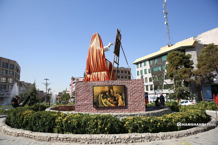 رونمایی از مجسمه کمال الملک در تهرانسر