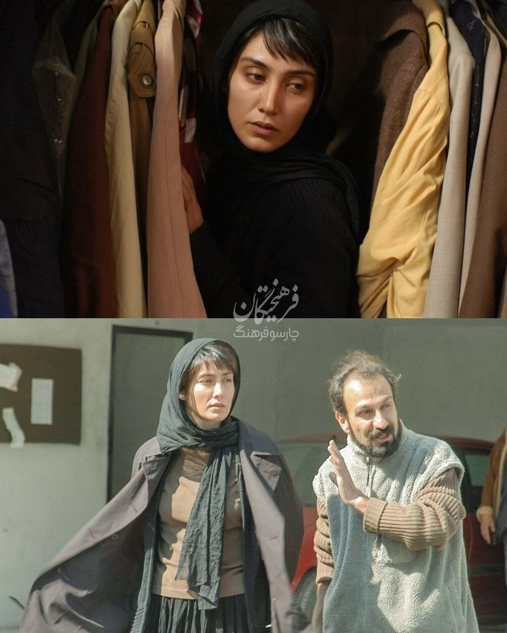تصاویر کمتر دیده شده از اصغر فرهادی و هدیه تهرانی در پشتِ صحنه یک فیلم